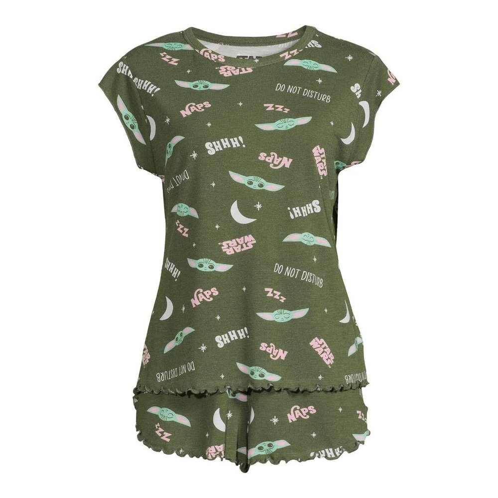 Lucas Film Women's  Star Wars Mandalorian The Child 3-Piece Pajama Set Large